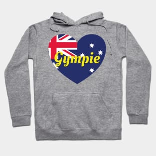 Gympie QLD Australia Australian Flag Heart Hoodie